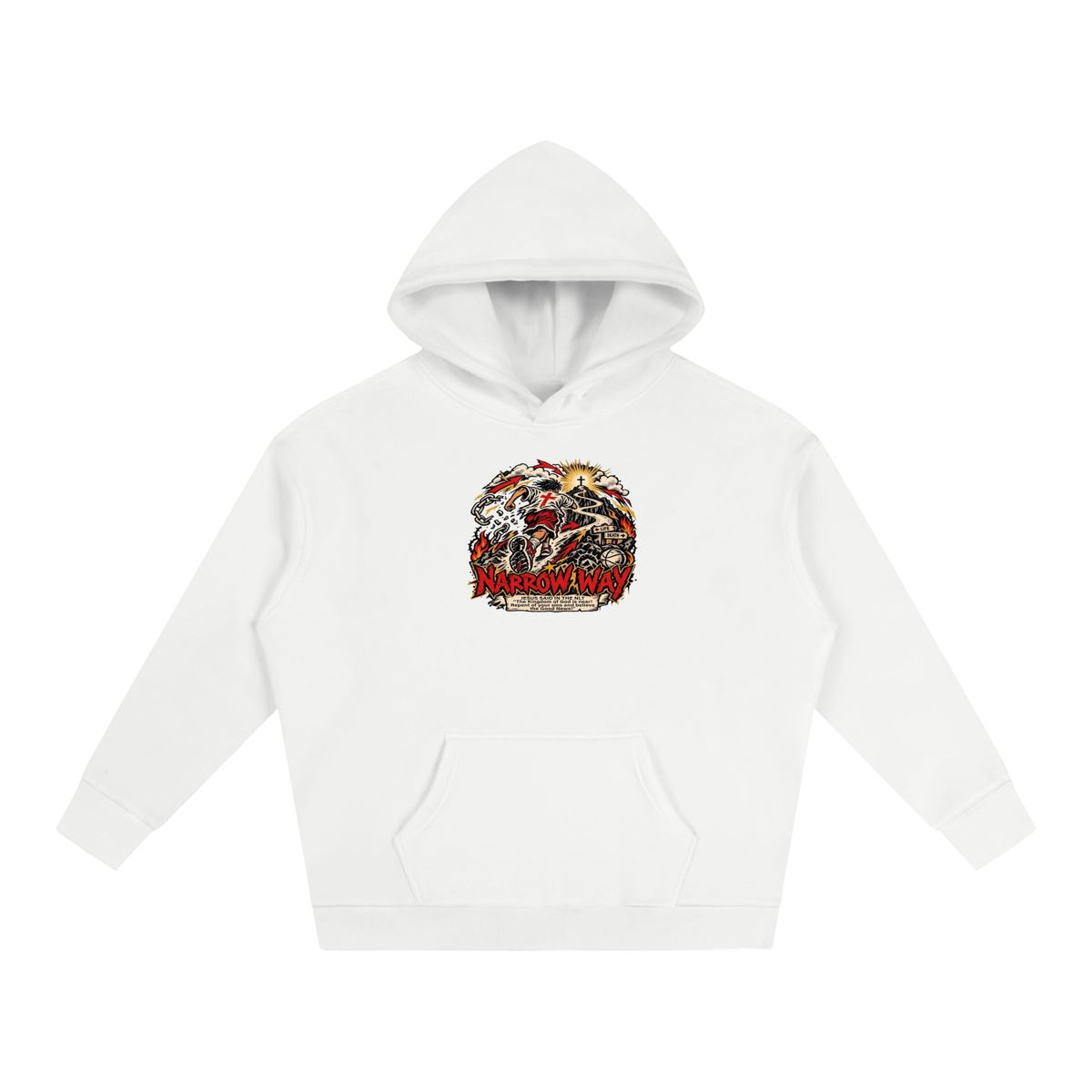 NARROW WAY JESUS SAID IN NLT "The kingdom of God is near! Repent of your sins and believe the Good News!" Hoodie