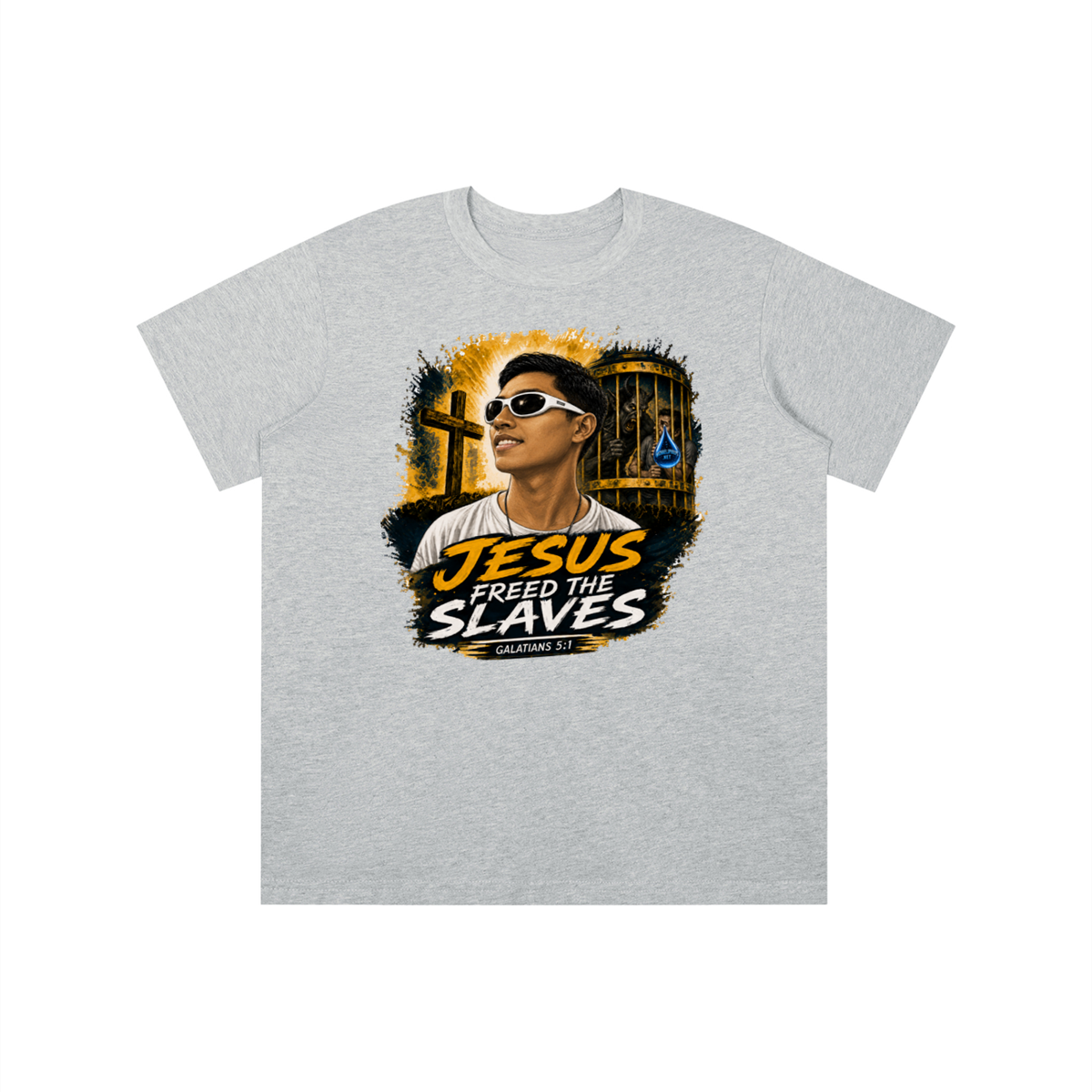 Jesus freed the slaves youth T-shirt
