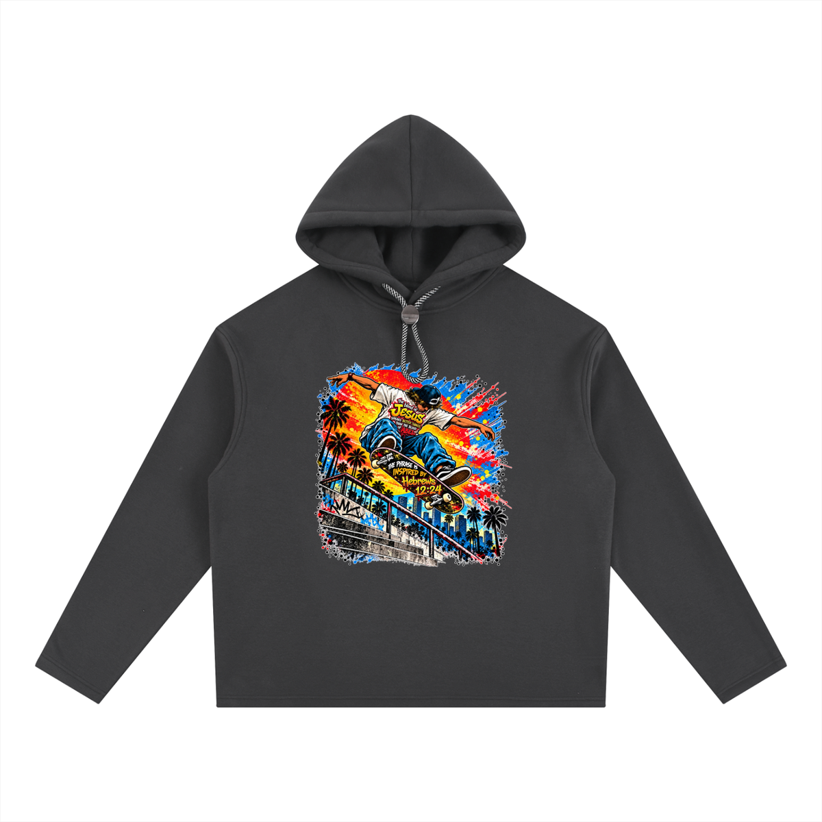 the blood of Jesus speaks better things than the blood of Abel the phrase is inspired by HEBREWS 12:24 skater no pocket Hoodie