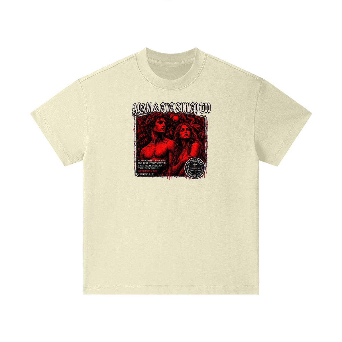 ADAM & EVE SINNED TOO Kids T-Shirt