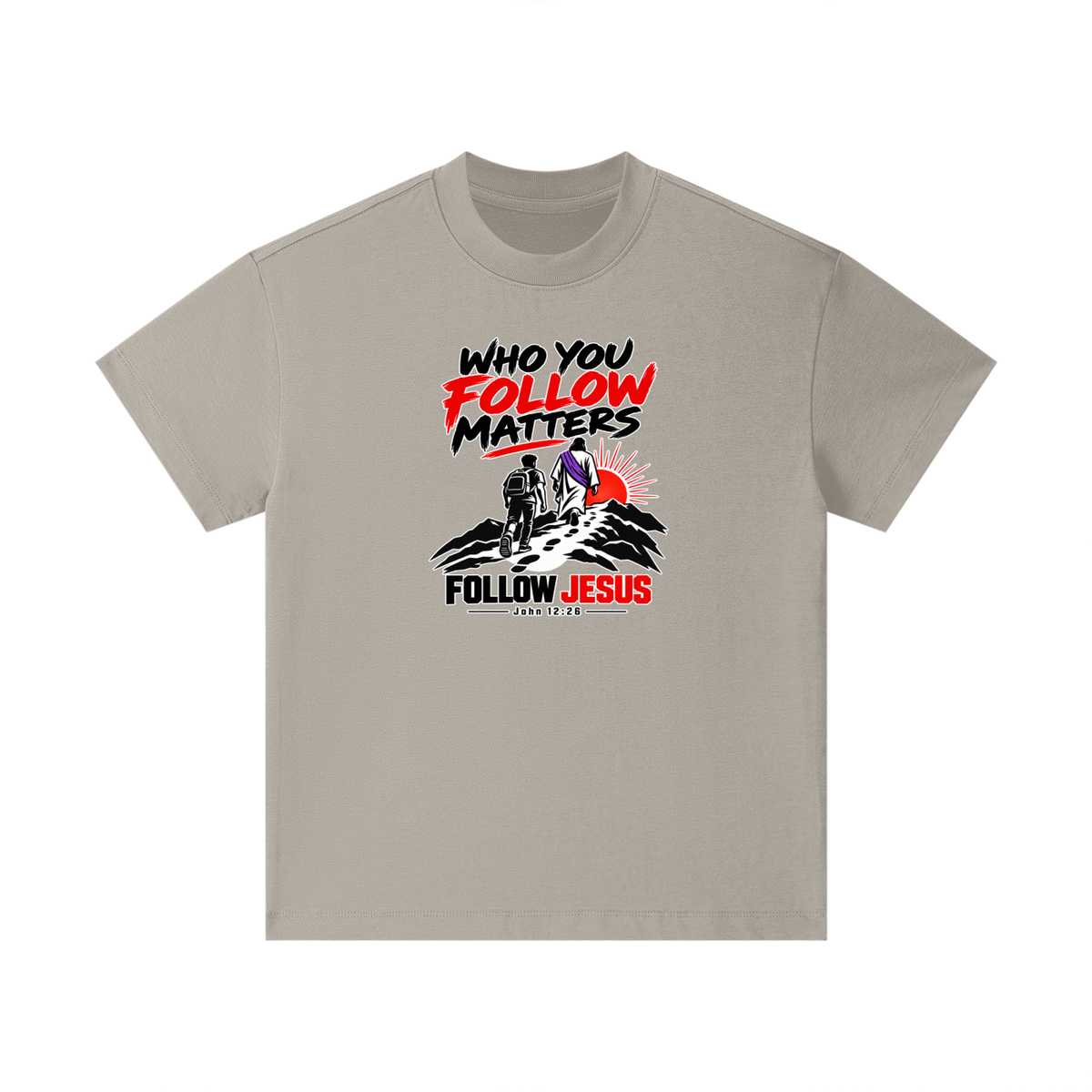WHO FOLLOW MATTERS FOLLOW JESUS - JOHN 12:26 - Kids T-Shirt