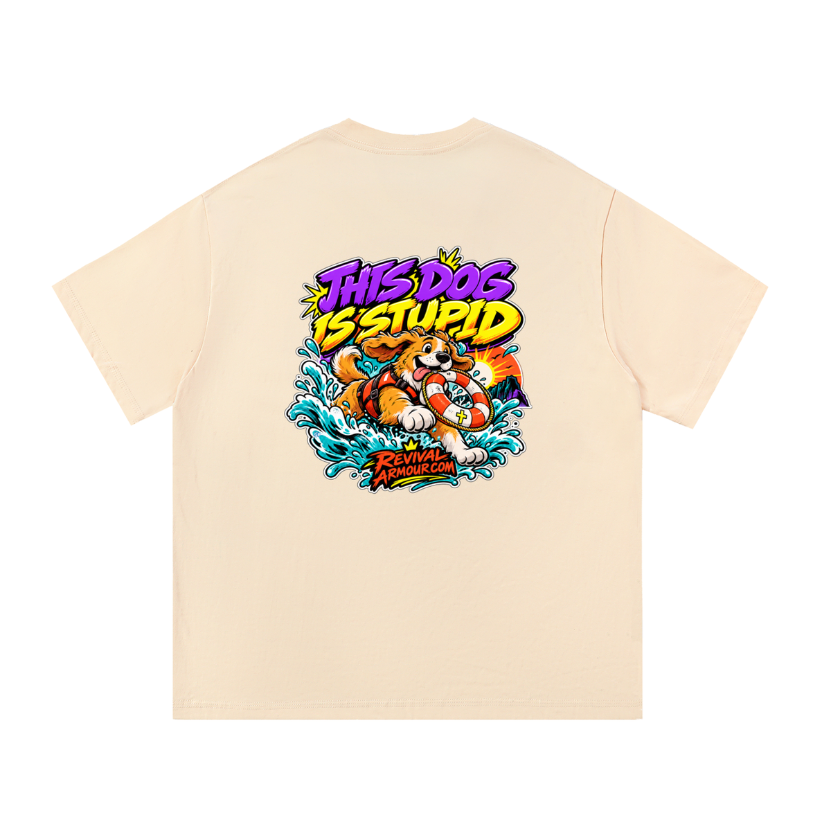 THIS DOG IS STUPID REVIVALARMOUR.COM T-Shirt