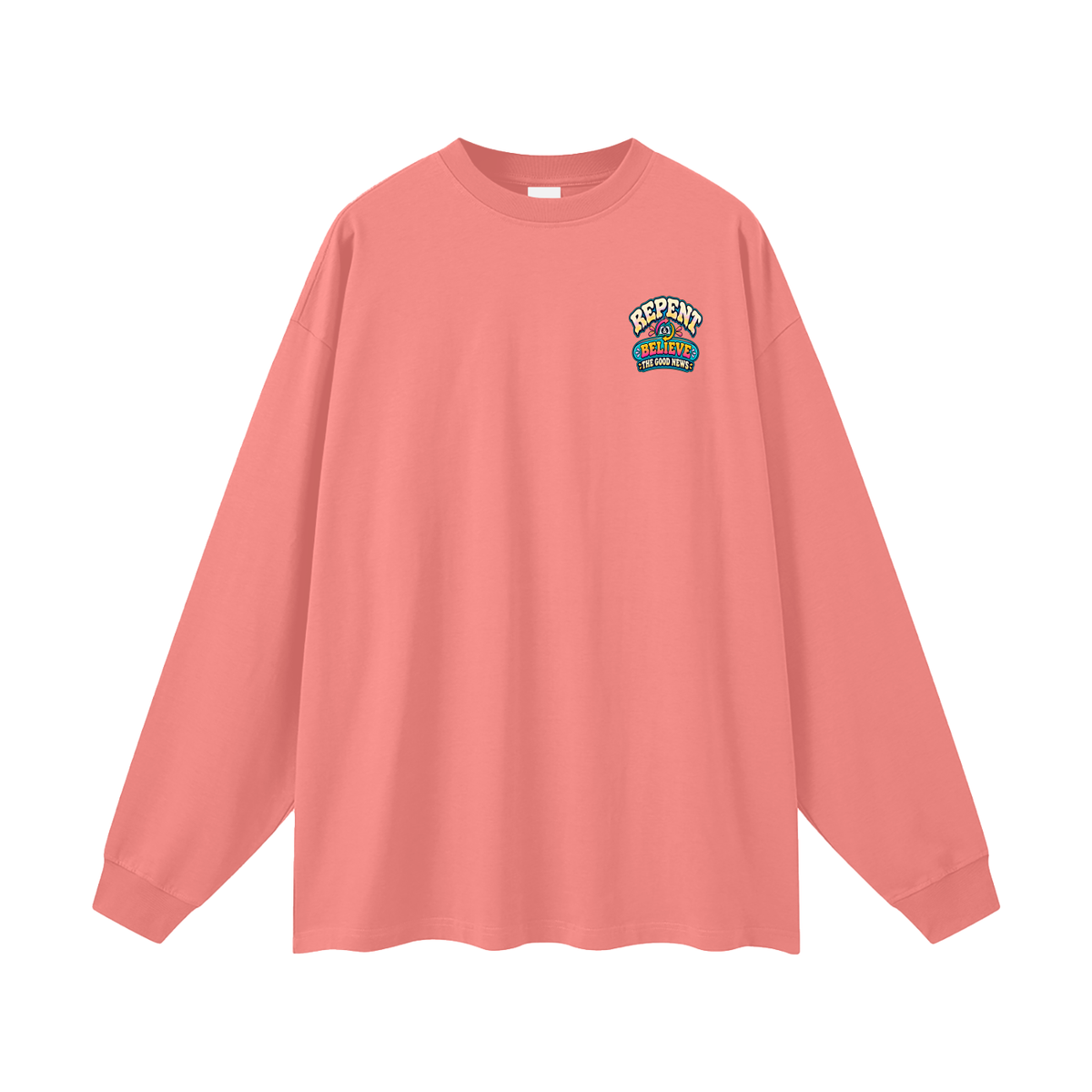DON'T PANIC HISPANIC JESUS DIED FOR OUR SINS . 1 CORTHIANS 15:1-4 Long Sleeve T-Shirt