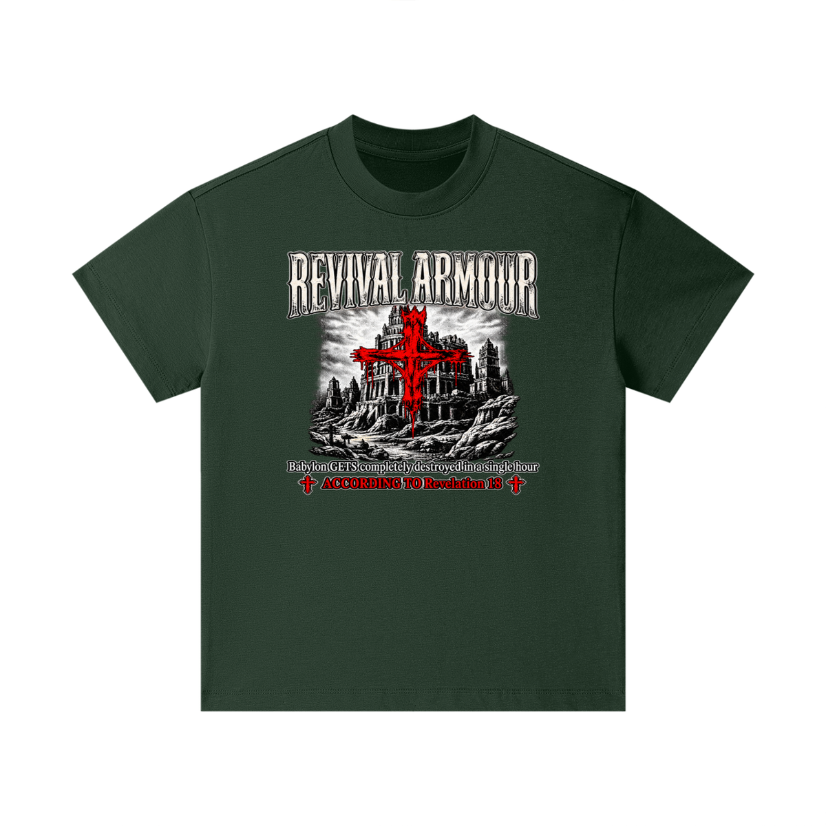 REVIVAL ARMOUR Babylon GETS completely destroyed in a single hour ACCORDING TO Revelation 18 Kids T-Shirt