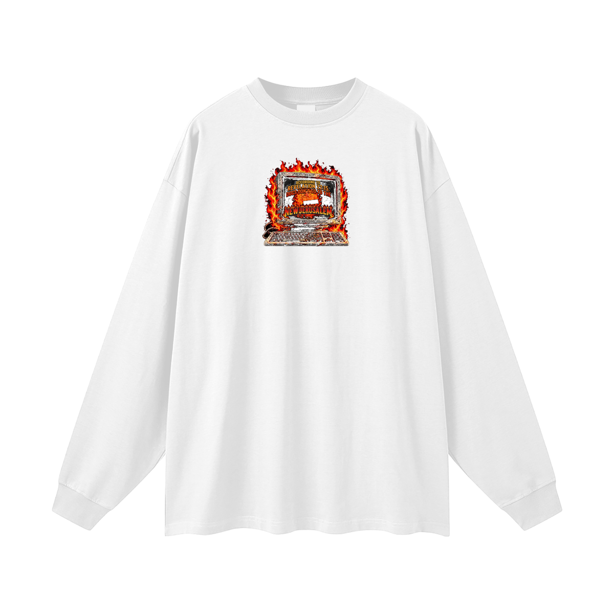 ACCORDING TO REVELATION 22:15, DOGS DON'T GO TO THE NEW JERUSALEM Long Sleeve T-Shirt