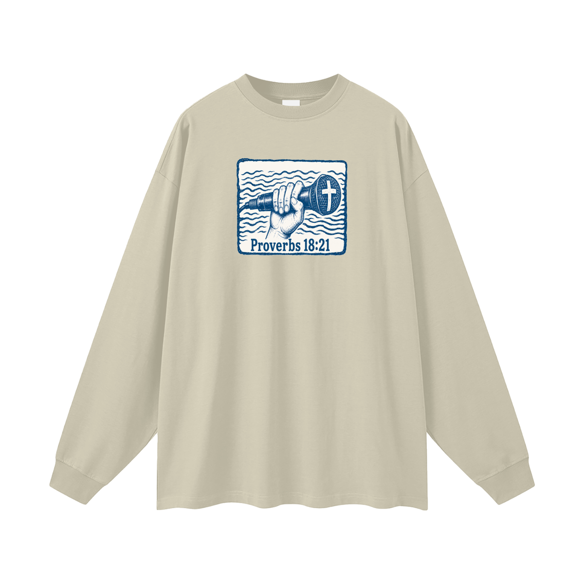 Proverbs 18:21 mic Long Sleeve T-Shirt