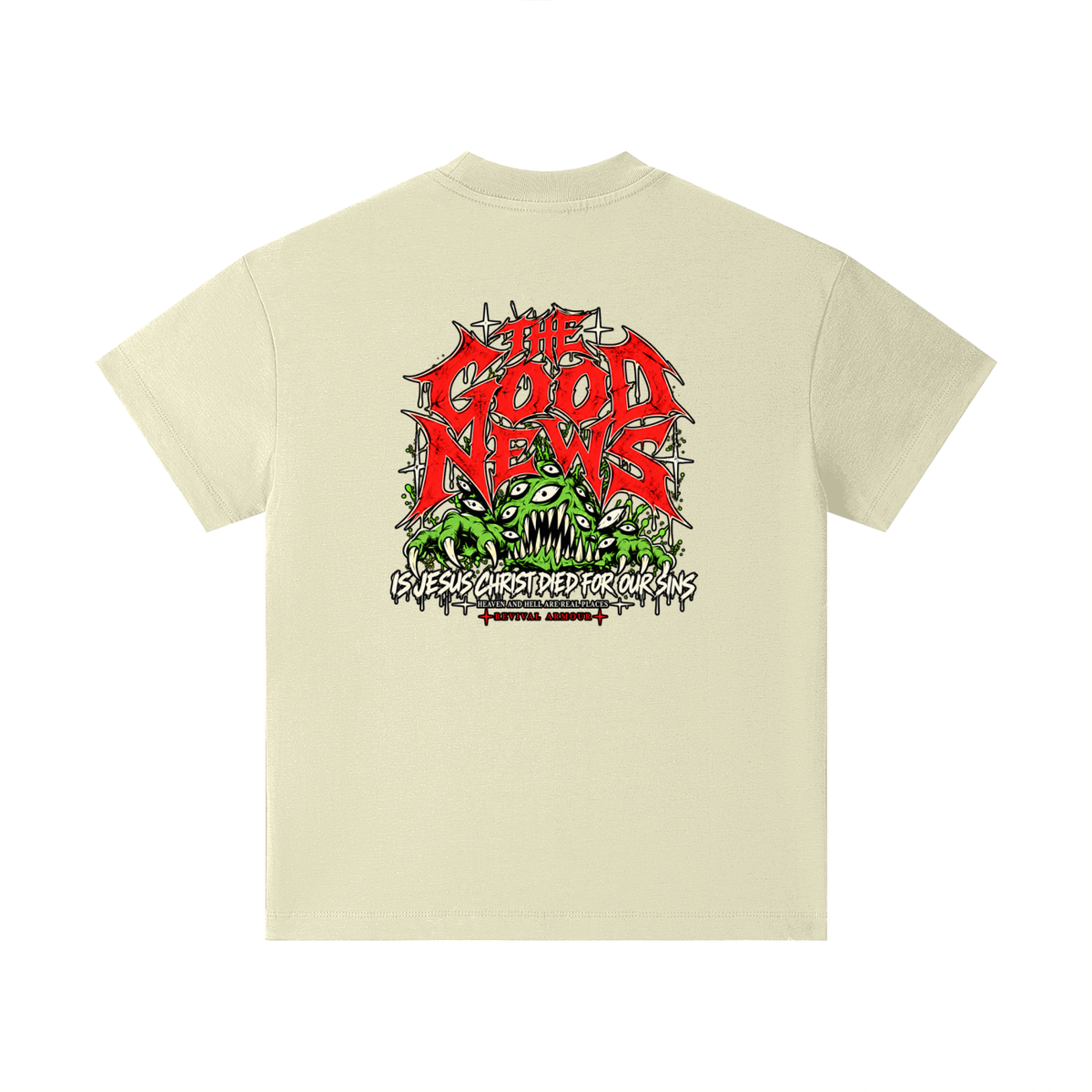 ACCORDING TO 1 CORINTHIANS 15:1-4 NLT THE GOOD NEWS IS JESUS CHRIST DIED FOR OUR SINS HEAVEN AND HELL ARE PLACES Kids T-Shirt