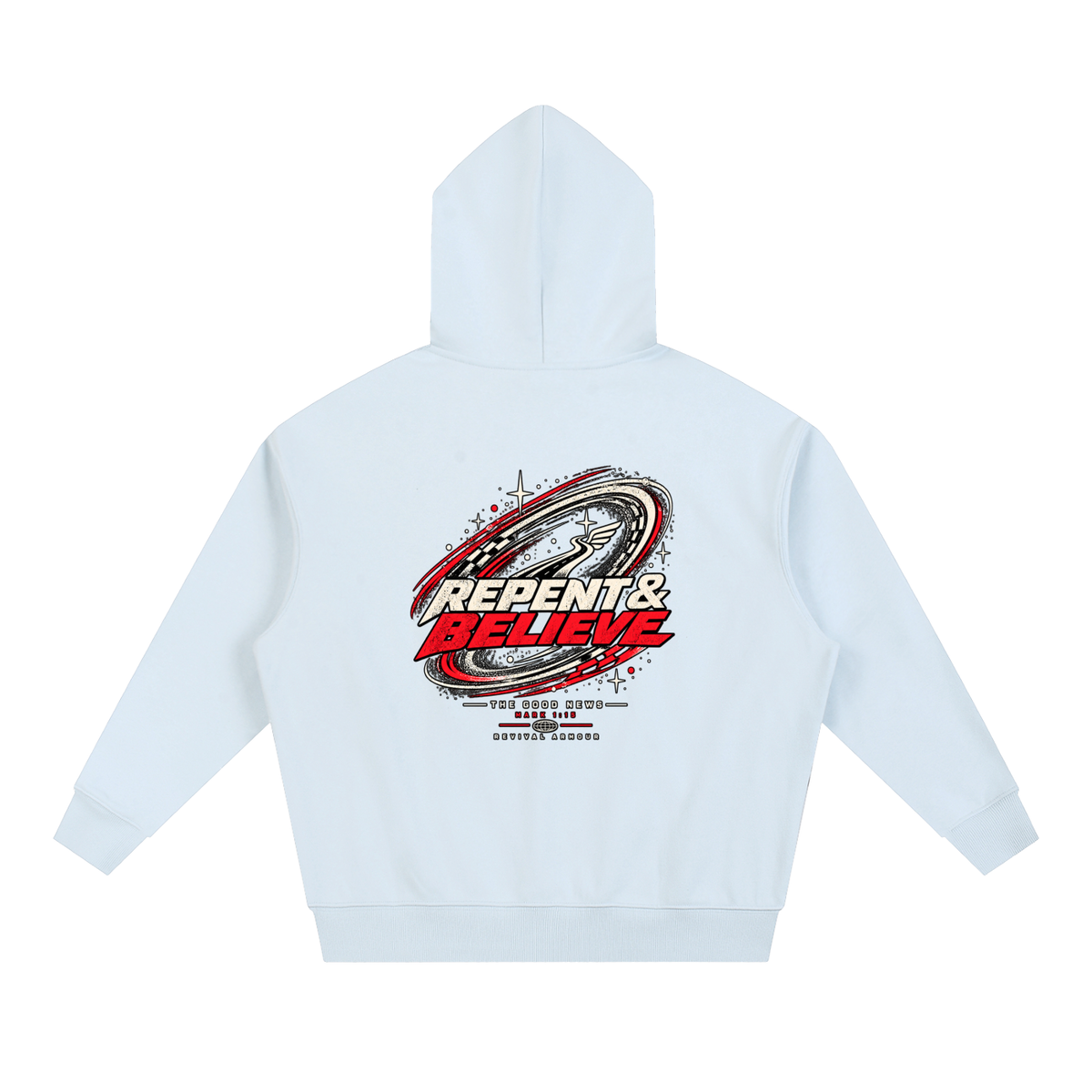 JESUS CHRIST DIED FOR OUR SINS THAT'S THE GOOD NEWS ACCORDING TO 1 CORINTHIANS 15:1-4 REPENT & BELIEVE THE GOOD NEWS - MARK 1:15 - REVIVAL ARMOUR Hoodie