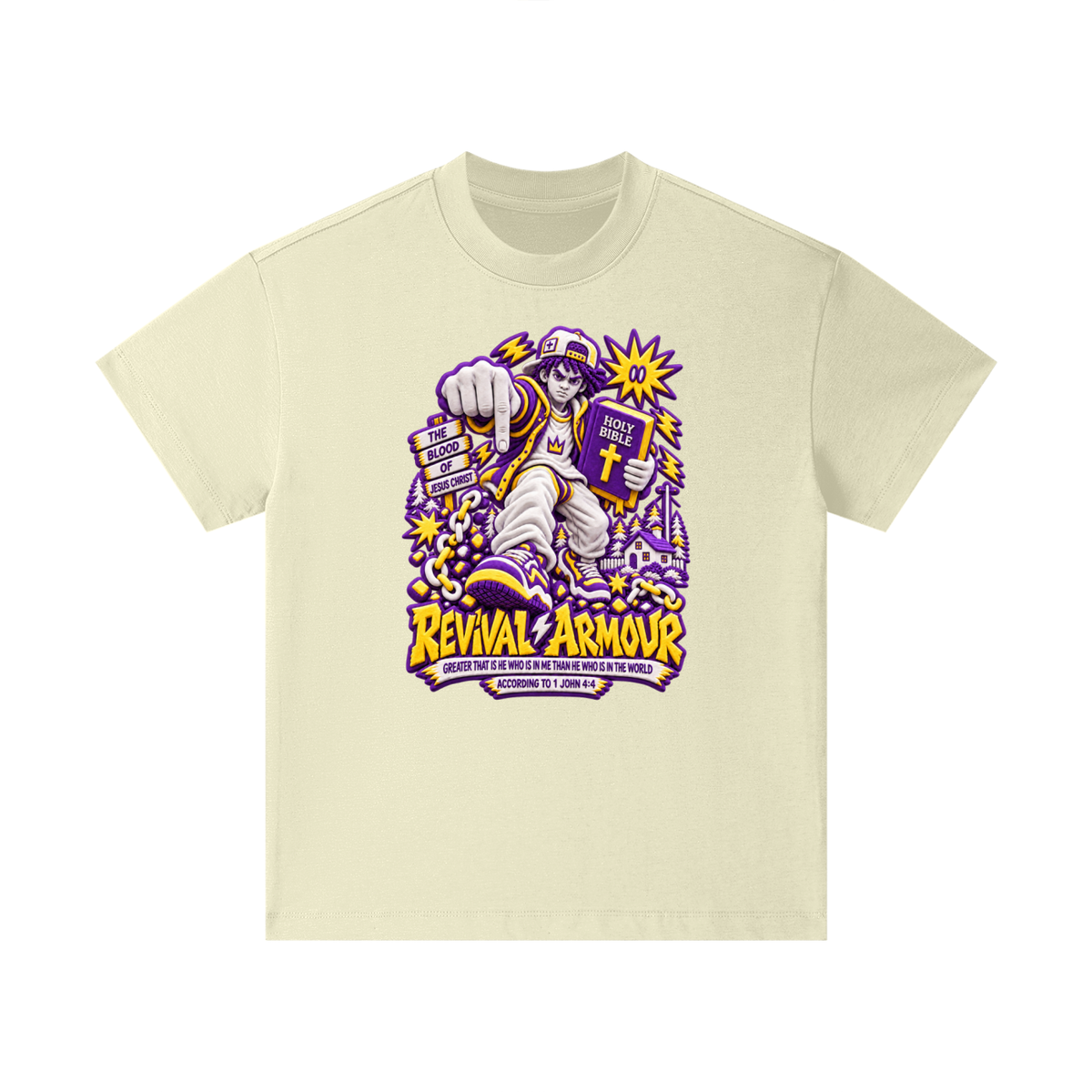 GREATER THAT IS HE WHO IS IN ME THAN WHO IS IN THE WORLD ACCORDING TO 1 JOHN 4:4 Kids T-Shirt