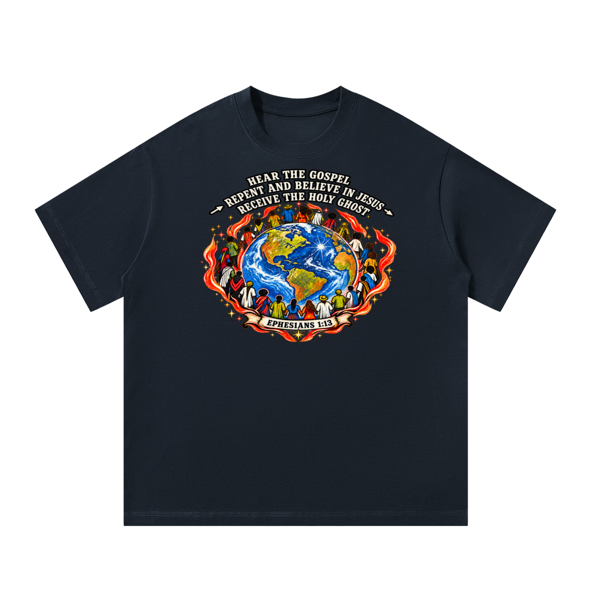 Hear the Gospel > repent and believe in Jesus > Receive the Holy Ghost T-Shirt