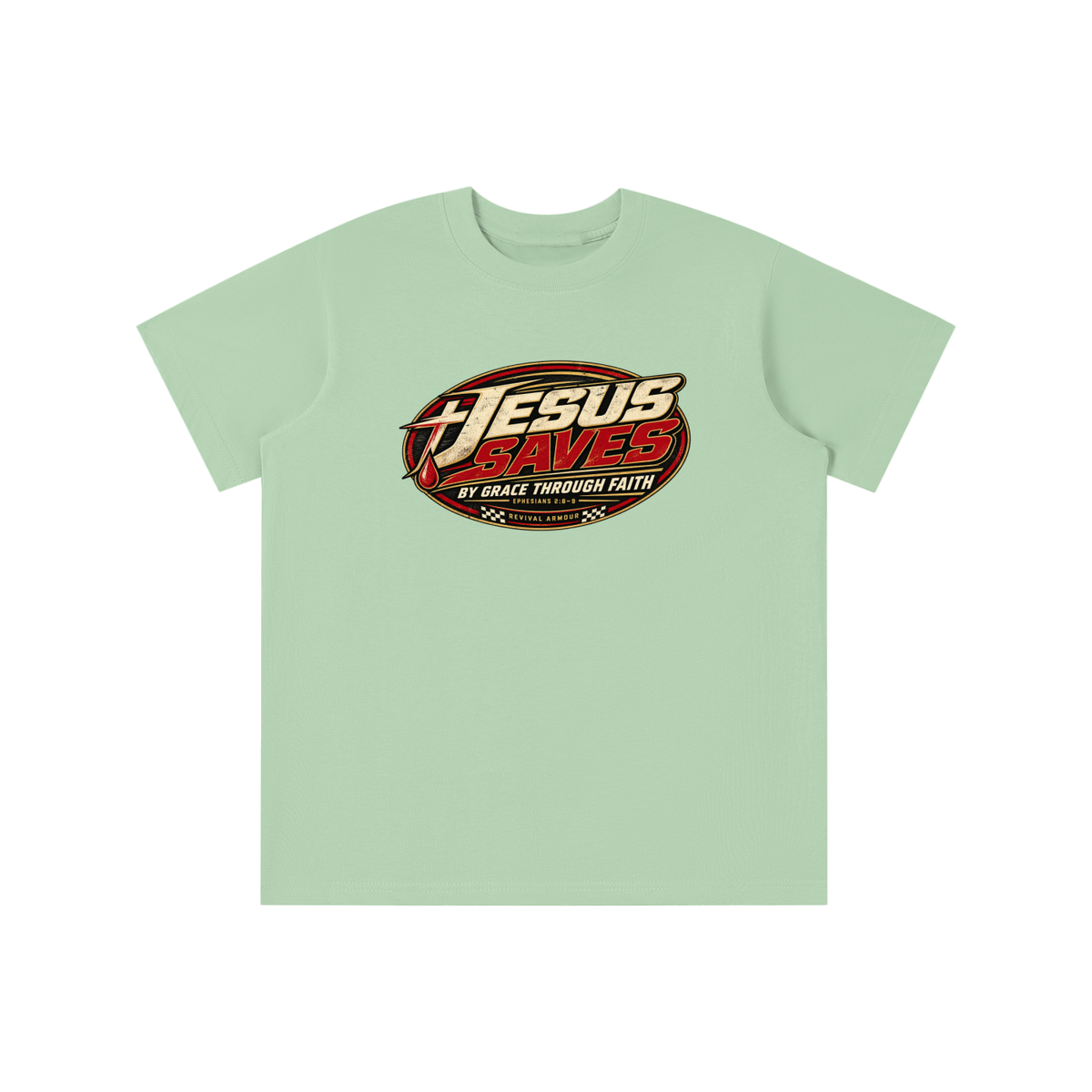 JESUS SAVES BY GRACE THROUGH FAITH - EPHESIANS 2:8-9 - youth T-shirt