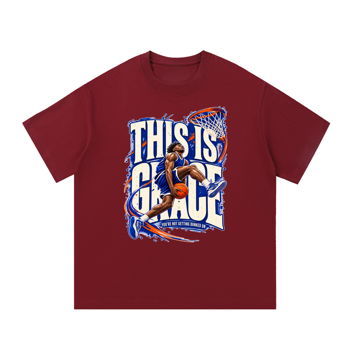 THIS IS GRACE YOU'RE NO GETTING DUNKED ON ( MARK 1:15 IS ON HIS SHOES ) T-Shirt