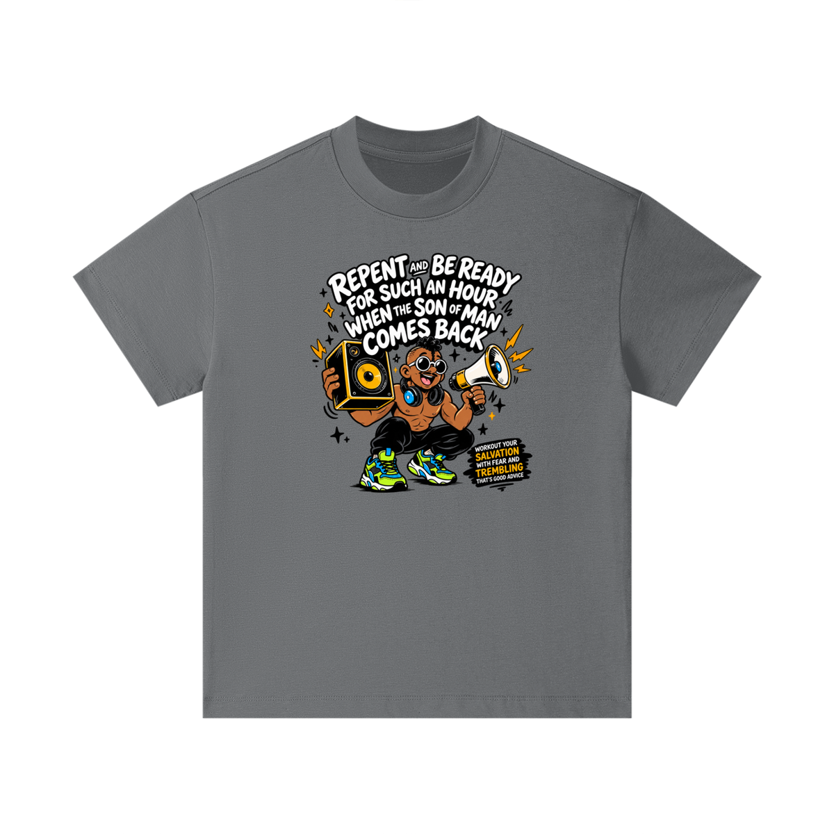 REPENT AND BE READY FOR SUCH AN HOUR WHEN THE SON OF MAN COMES BACK WORKOUT YOUR SALVATION WITH FEAR AND TREMBLING THAT'S GOOD ADVICEKids T-Shirt