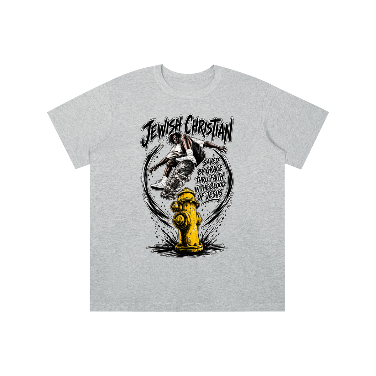 JEWISH CHRISTIAN SAVED BY GRACE THRU FAITH IN THE BLOOD OF JESUS youth T-shirt