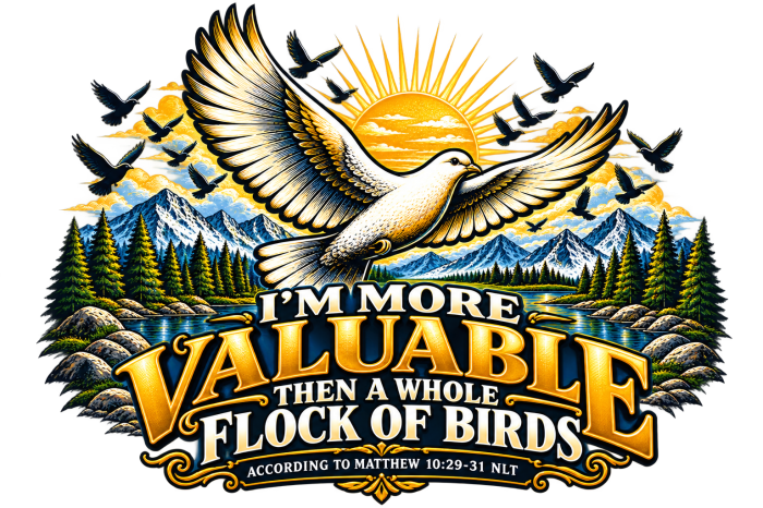 I'M MORE VALUABLE THAN A WHOLE FLOCK OF BIRDS ACCORDING TO MATTHEW 10:29-31 NLT Shorts