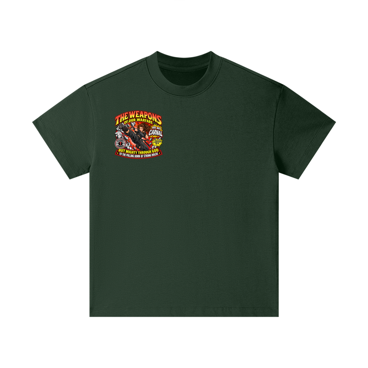 THE WEAPONS OF OUR WARFARE ARE NOT CARNAL BUT MIGHTY THROUGH GOD TO THE PULLING DOWN OF STRONG HOLDS Kids T-Shirt
