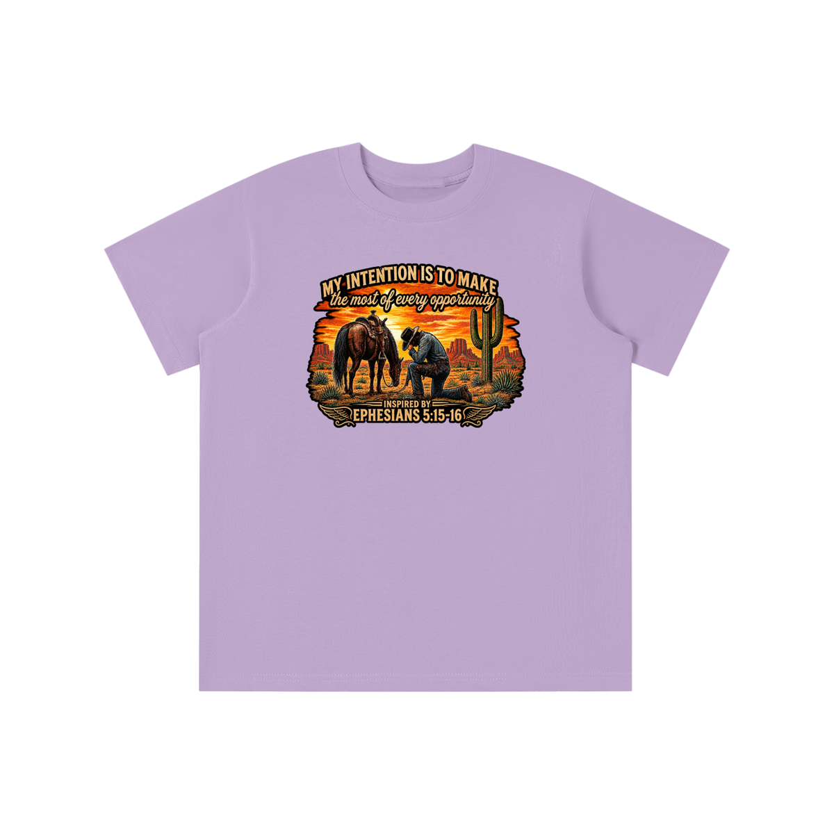 MY INTENTION IS TO MAKE THE MOST OF EVERY OPPORTUNITY INSPIRED BY EPHESIANS 5:15-16 youth T-shirt