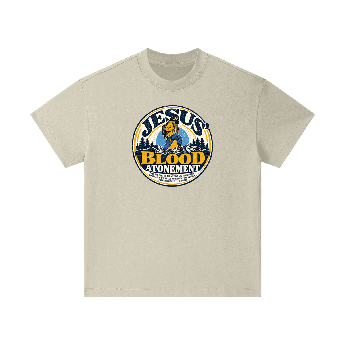 JESUS' BLOOD ATONEMENT PAYS THE DEBT OF ALL MY SINS AND JESUS DIDN'T COMPLAIN WHEN HE GOT MURDERED THAT MURDER SPNNED ROUGHLY 12-15 HOURS Kids T-Shirt