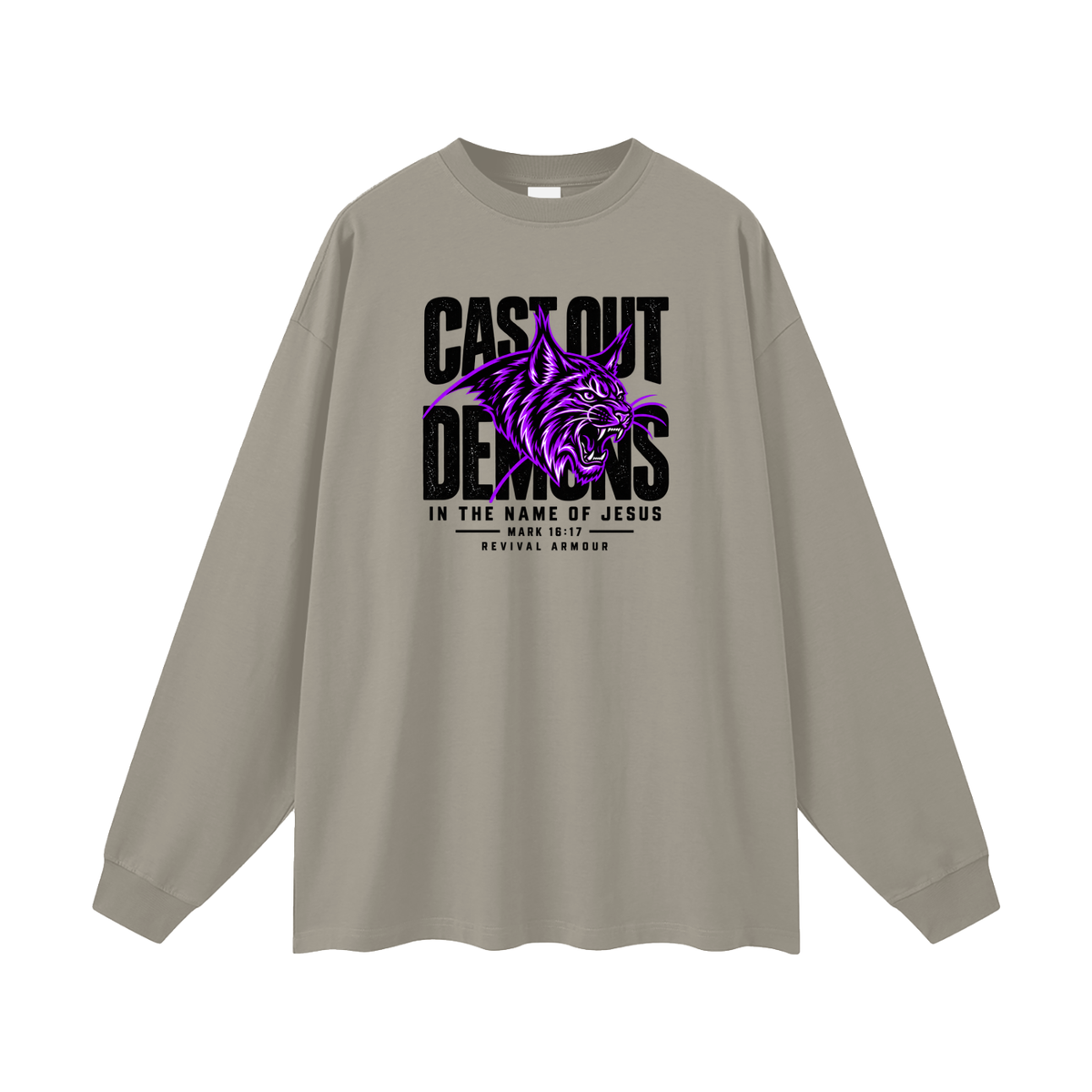 CAST OUT DEMONS IN THE NAME OF JESUS MARK 16:17 REVIVAL ARMOUR Long Sleeve T-Shirt
