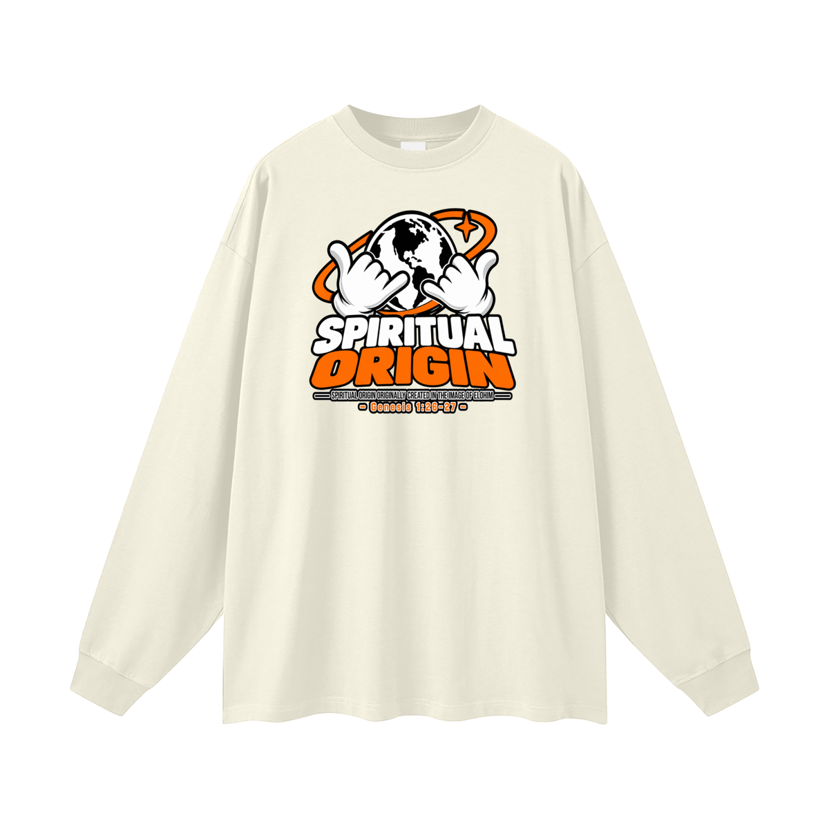 SPIRITUAL ORGIN SPIRITUAL ORGIN ORIGINALLY CREATED IN THE IMAGE OF ELOHIM - GENESIS 1:26-27 - Long Sleeve T-Shirt