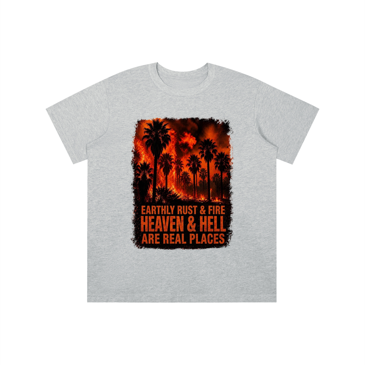 EARTHLY RUST & FIRE HEAVEN & HELL ARE REAL PLACES youth T-shirt