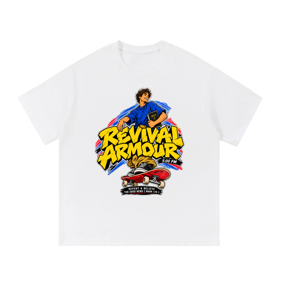 REVIVAL ARMOUR 5:00PM REPENT & BELIEVE THE GOOD NEWS ( MARK 1:15 ) T-Shirt