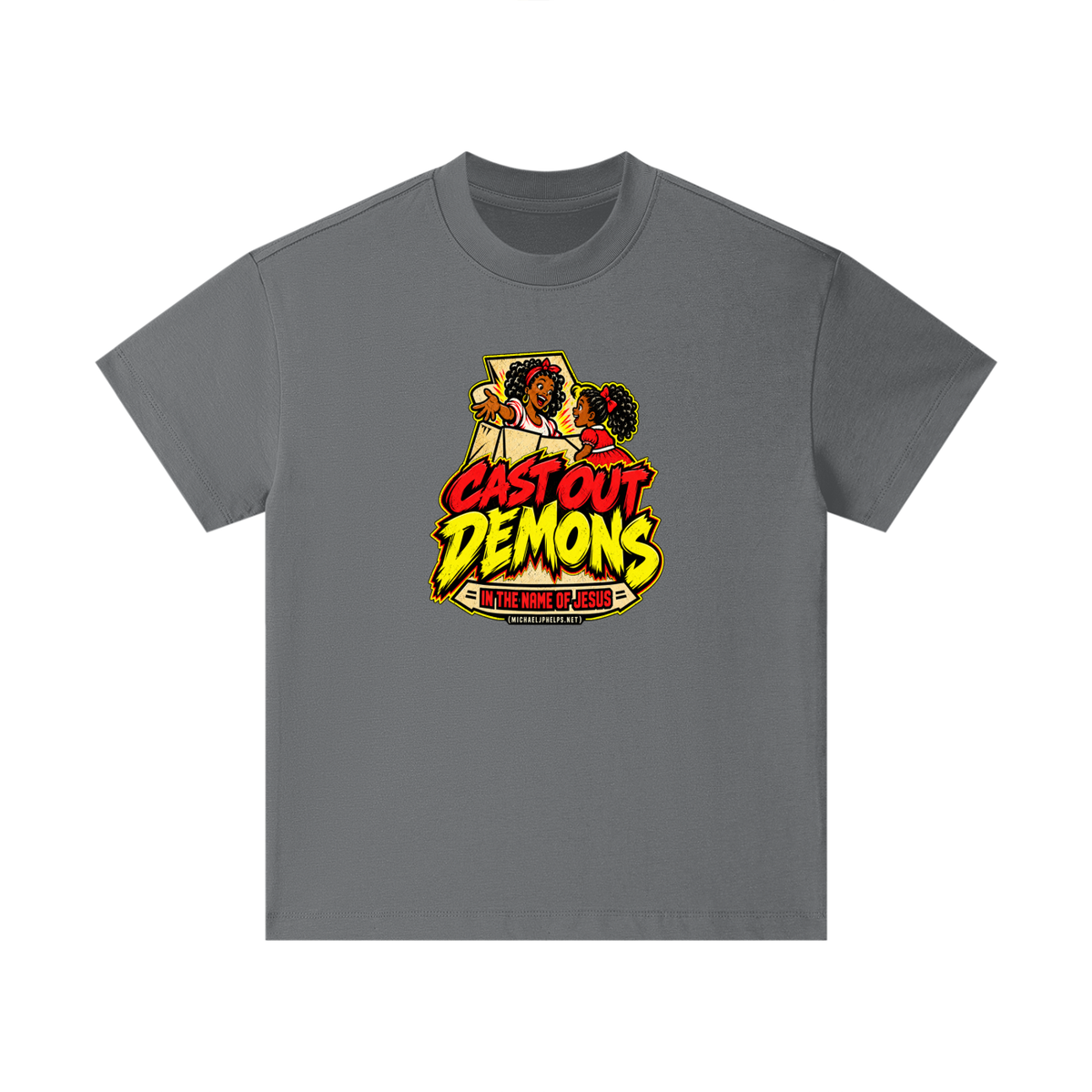 CAST OUT DEMONS IN THE NAME OF JESUS (MICHAELJPHELPS.NET) Kids T-Shirt