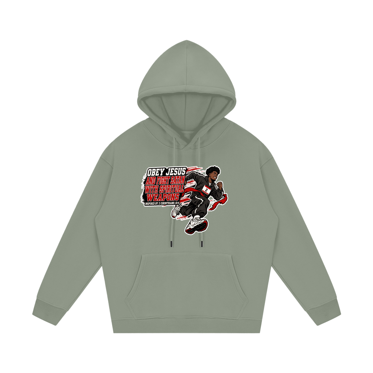 OBEY JESUS AND FIGHT SATAN WITH SPIRITUAL WEAPONS INSPIRED BY 2 CORINTHIANS 10:4 Hoodie