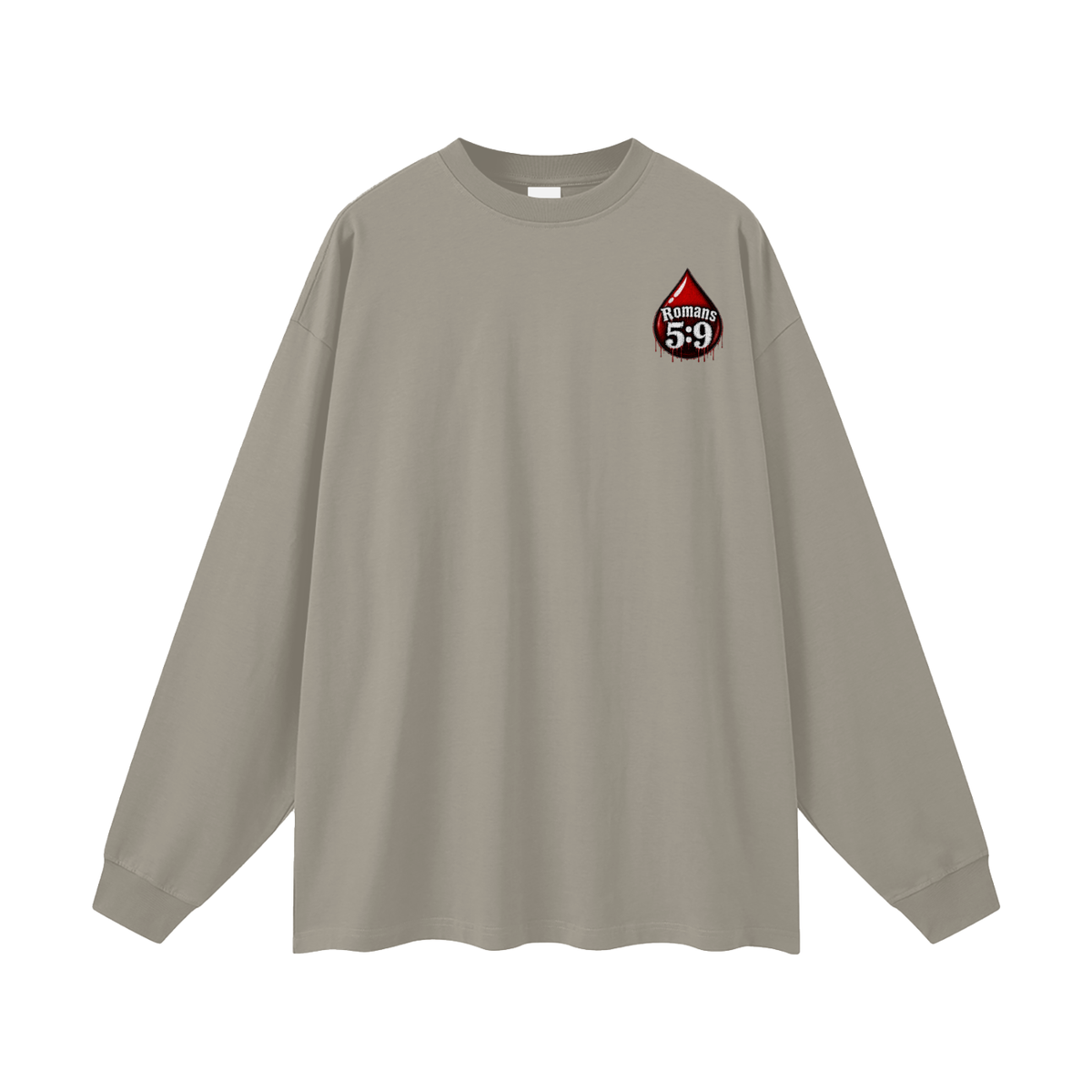 Romans 5:9 blood emoji Long Sleeve T-Shirt
