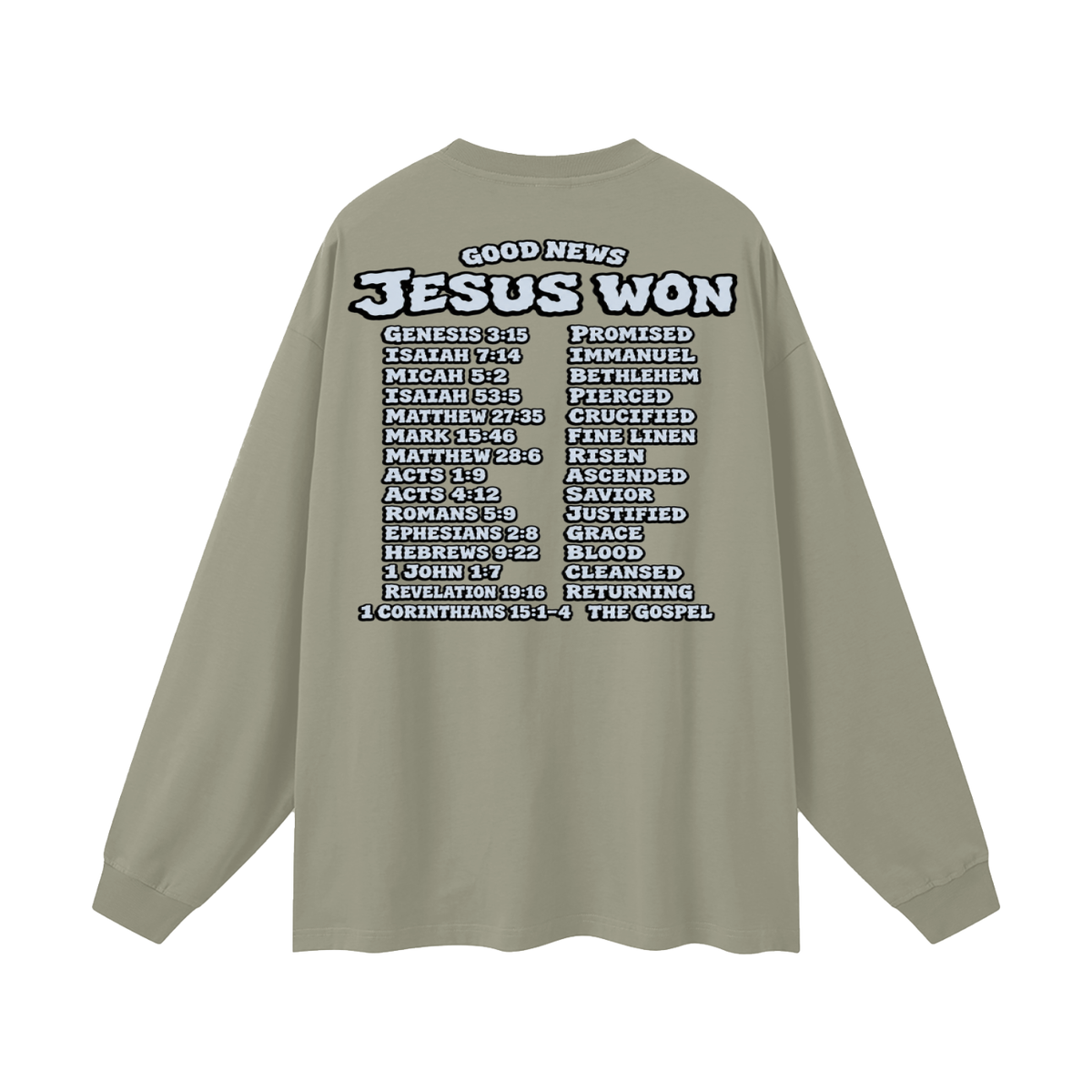 GOOD NEWS JESUS WON Long Sleeve T-Shirt