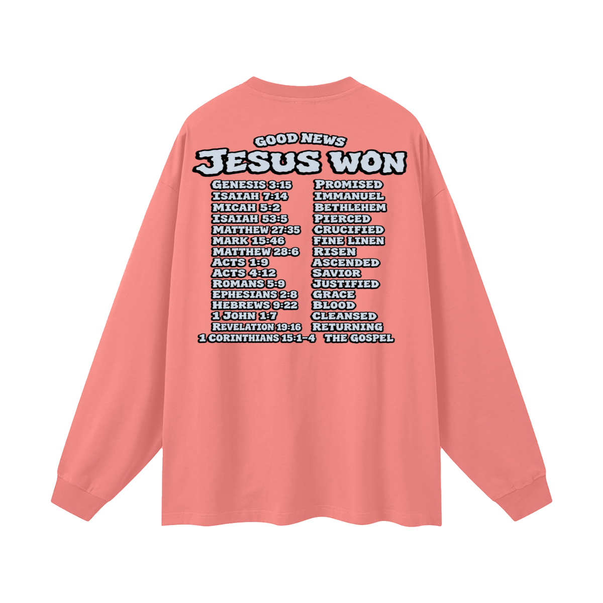GOOD NEWS JESUS WON Long Sleeve T-Shirt