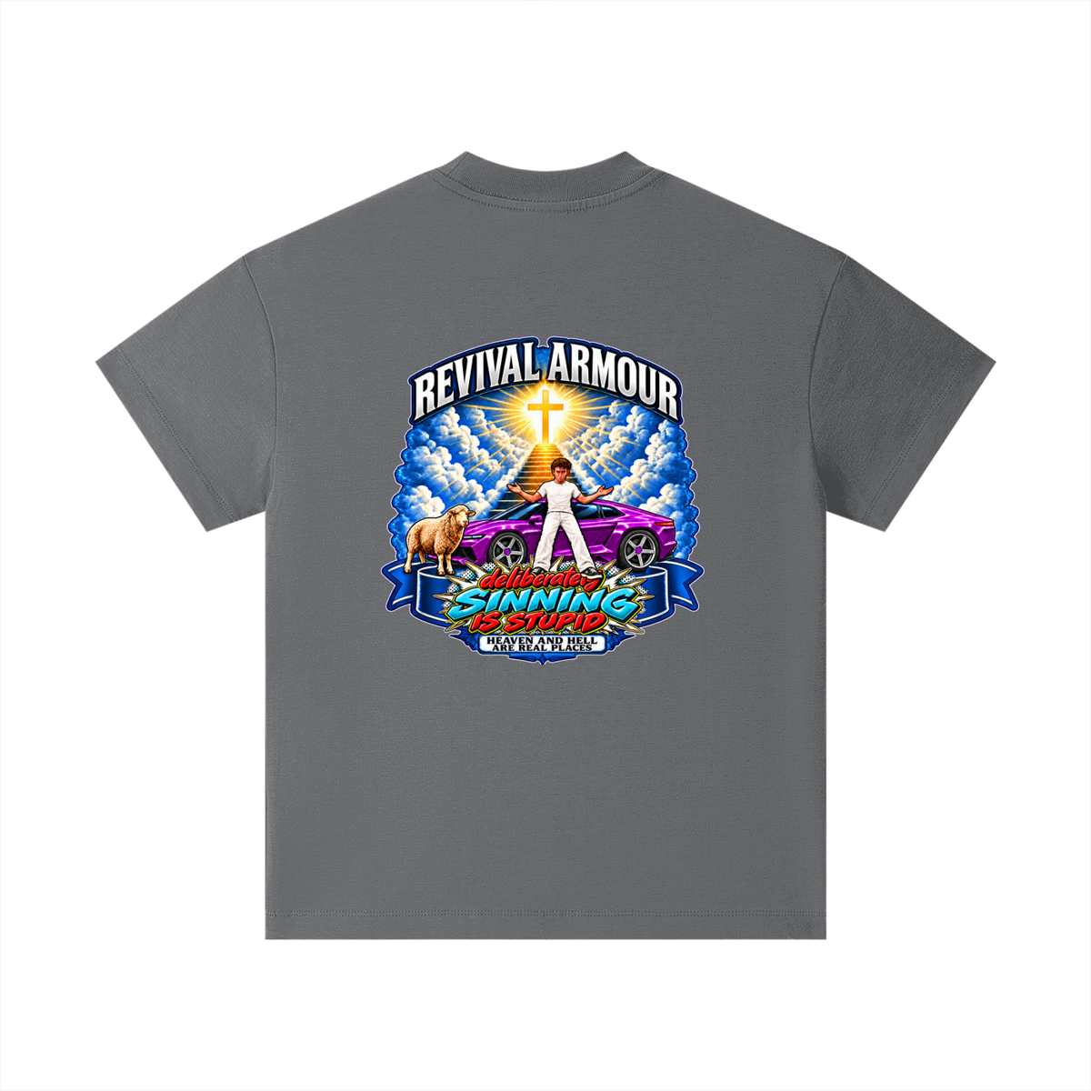 REVIVAL ARMOUR deliberately SINNING IS STUPID HEAVEN AND HELL ARE REAL PLACES DITCH UNGODLINESS Triggered by MARK 1:15 Kids T-Shirt