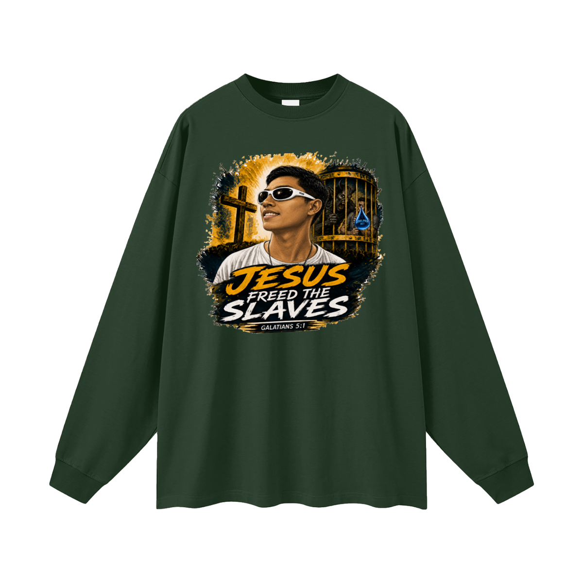 Jesus freed the slaves Long Sleeve T-Shirt