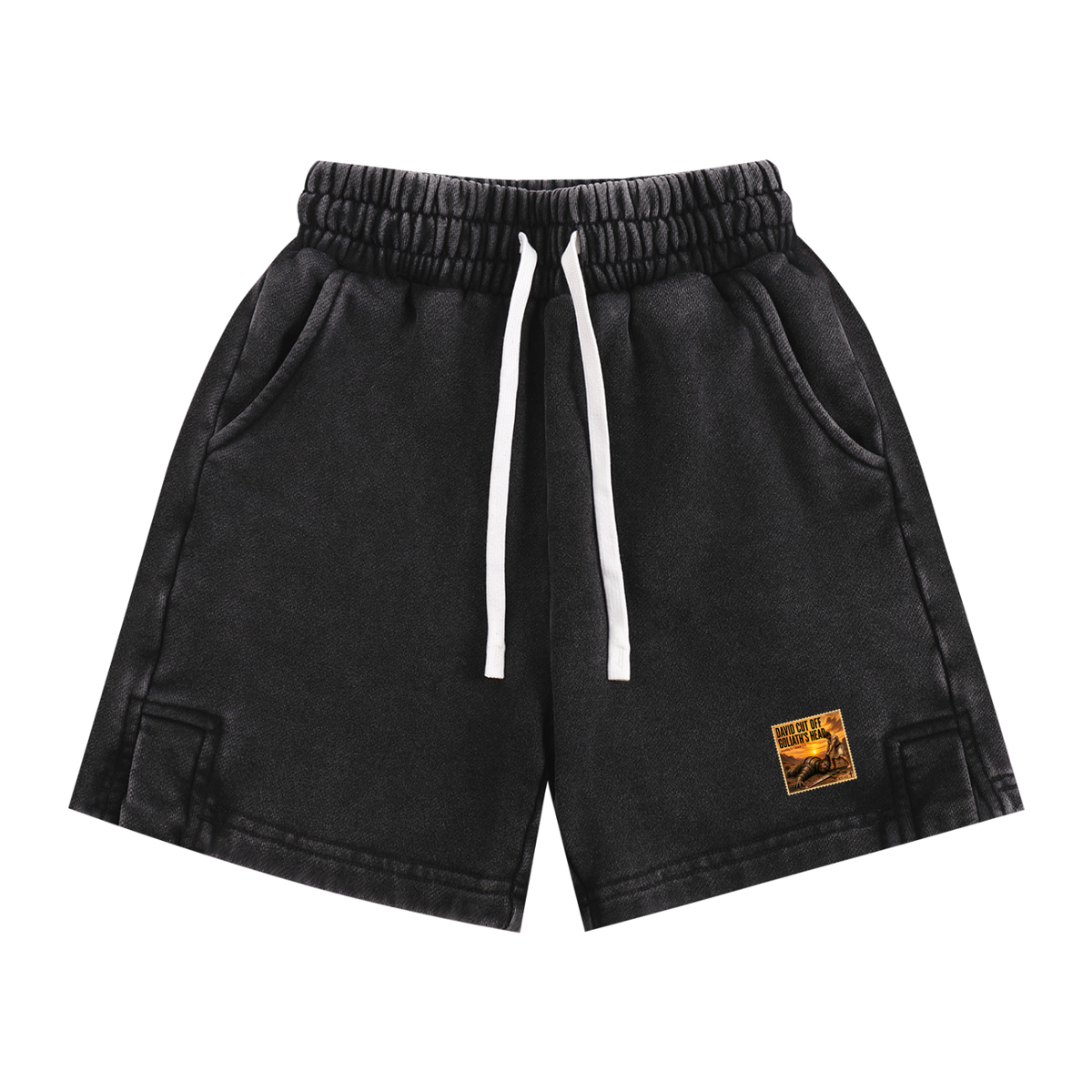 David cut off Goliath's head according to 1 Samuel 17:51 Kids' Shorts