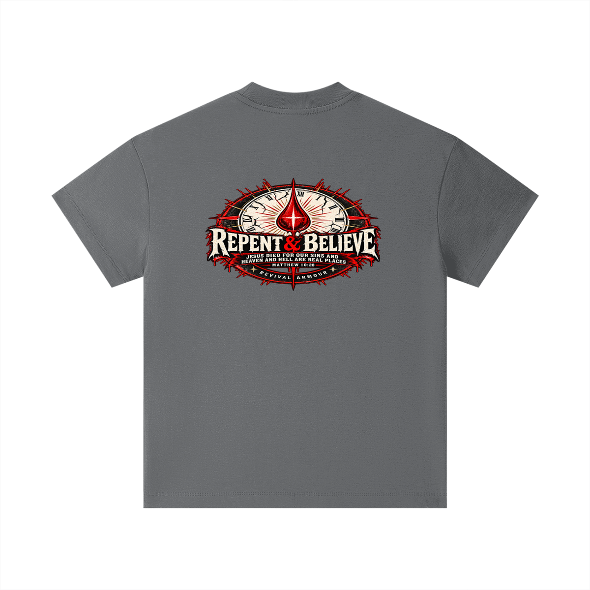 REPENT & BELIEVE JESUS DIED FOR OUR SINS AND HEAVEN AND HELL ARE REAL PLACES MATTHEW 10:28 (THAT'S NOT A quote) Kids T-Shirt