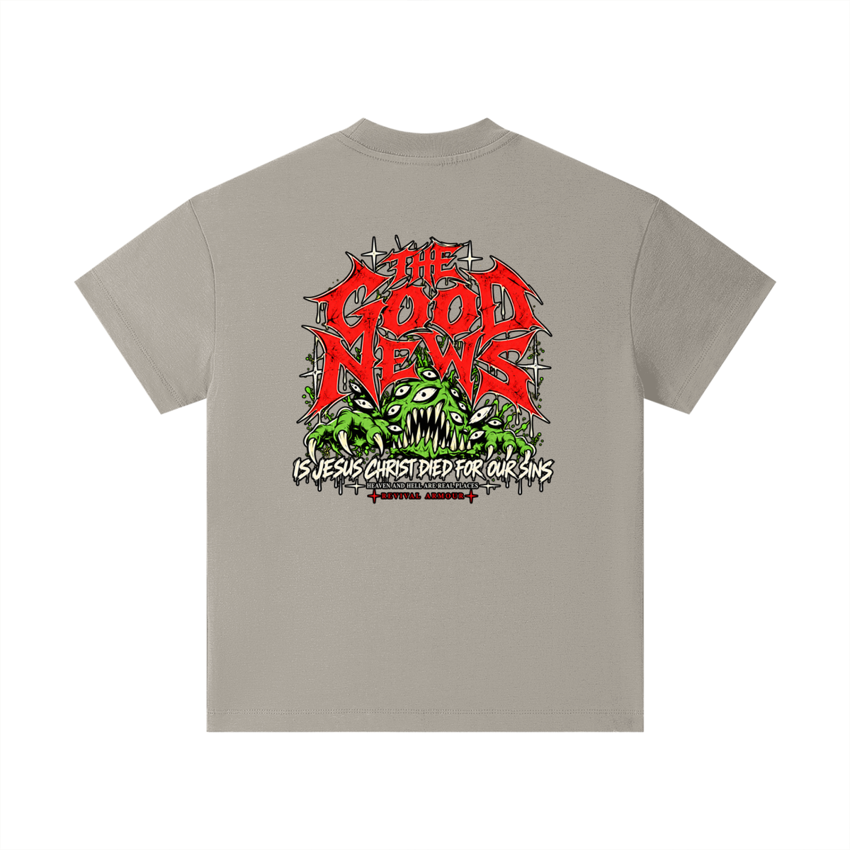 ACCORDING TO 1 CORINTHIANS 15:1-4 NLT THE GOOD NEWS IS JESUS CHRIST DIED FOR OUR SINS HEAVEN AND HELL ARE REAL PLACES Kids T-Shirt