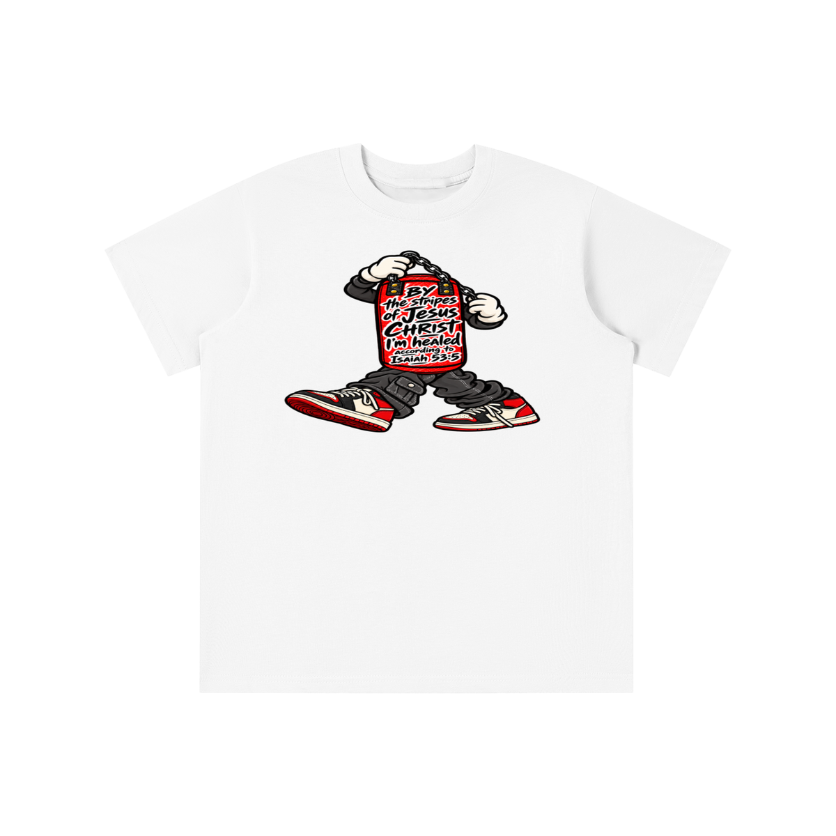 BY the stripes of Jesus CHRIST I'm heAled According to Isaiah 53:5 youth T-shirt