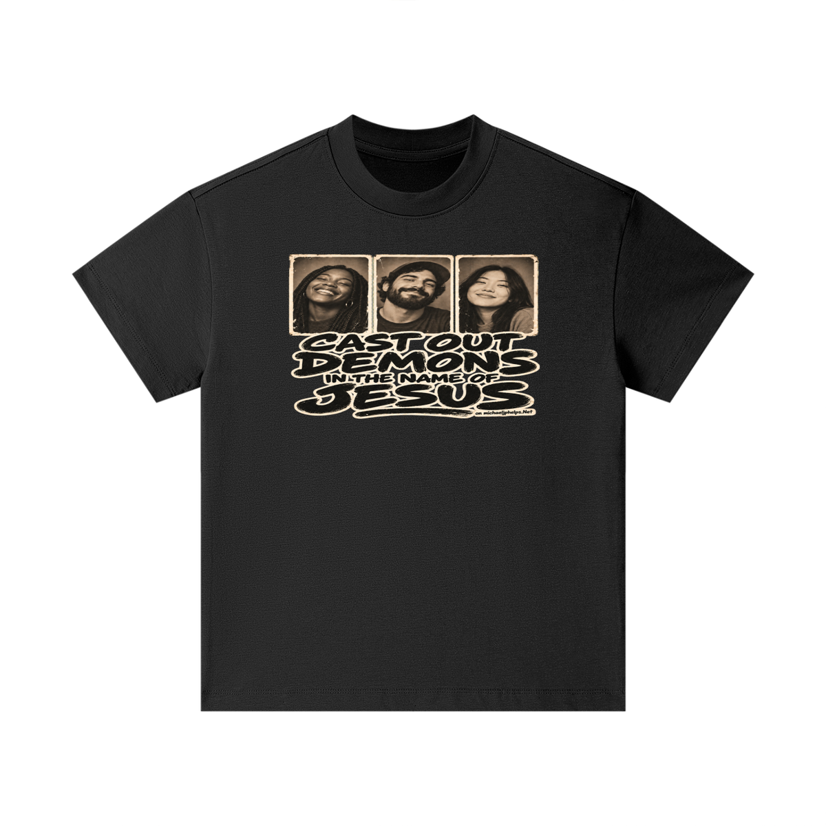 Cast out demons in the name of Jesus on Michaeljphelps.Net Kids T-Shirt