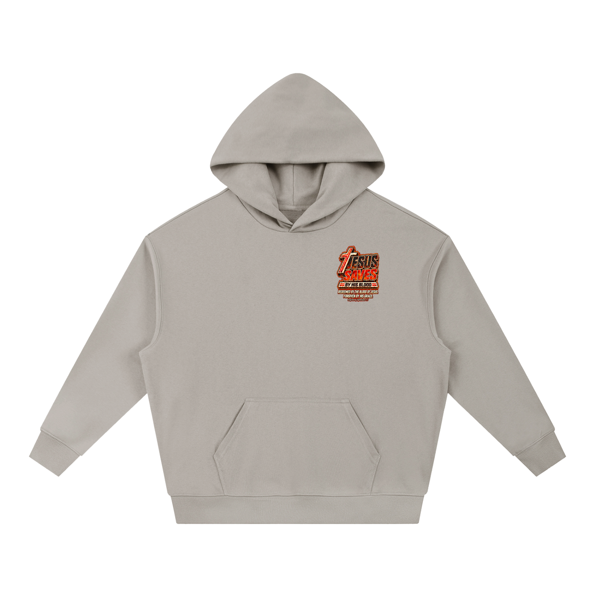 JESUS SAVES BY HIS BLOOD REDEEMED BY THE BLOOD OF JESUS. FORGIVEN BY HIS GRACE. Inspired by Ephesians 1:7 Hoodie