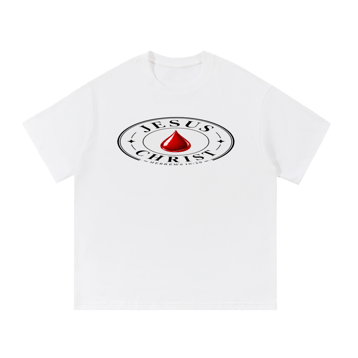 Jesus Christ blood emoji With Hebrews 10:29 T-Shirt