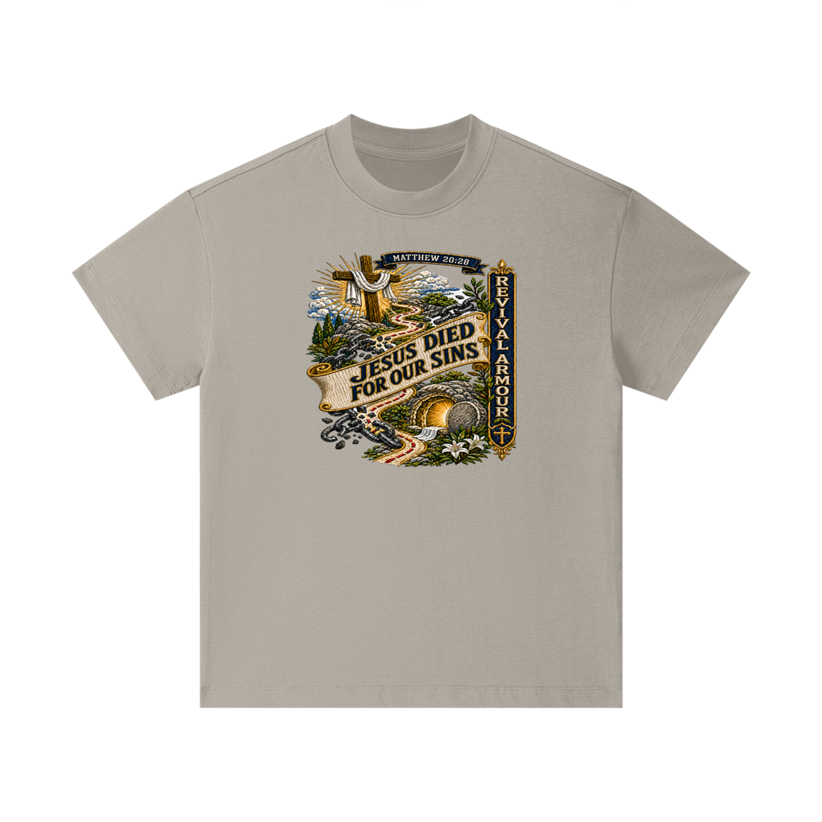 MATTHEW 20:28 Jesus died for our sins REVIVAL ARMOUR Kids T-Shirt