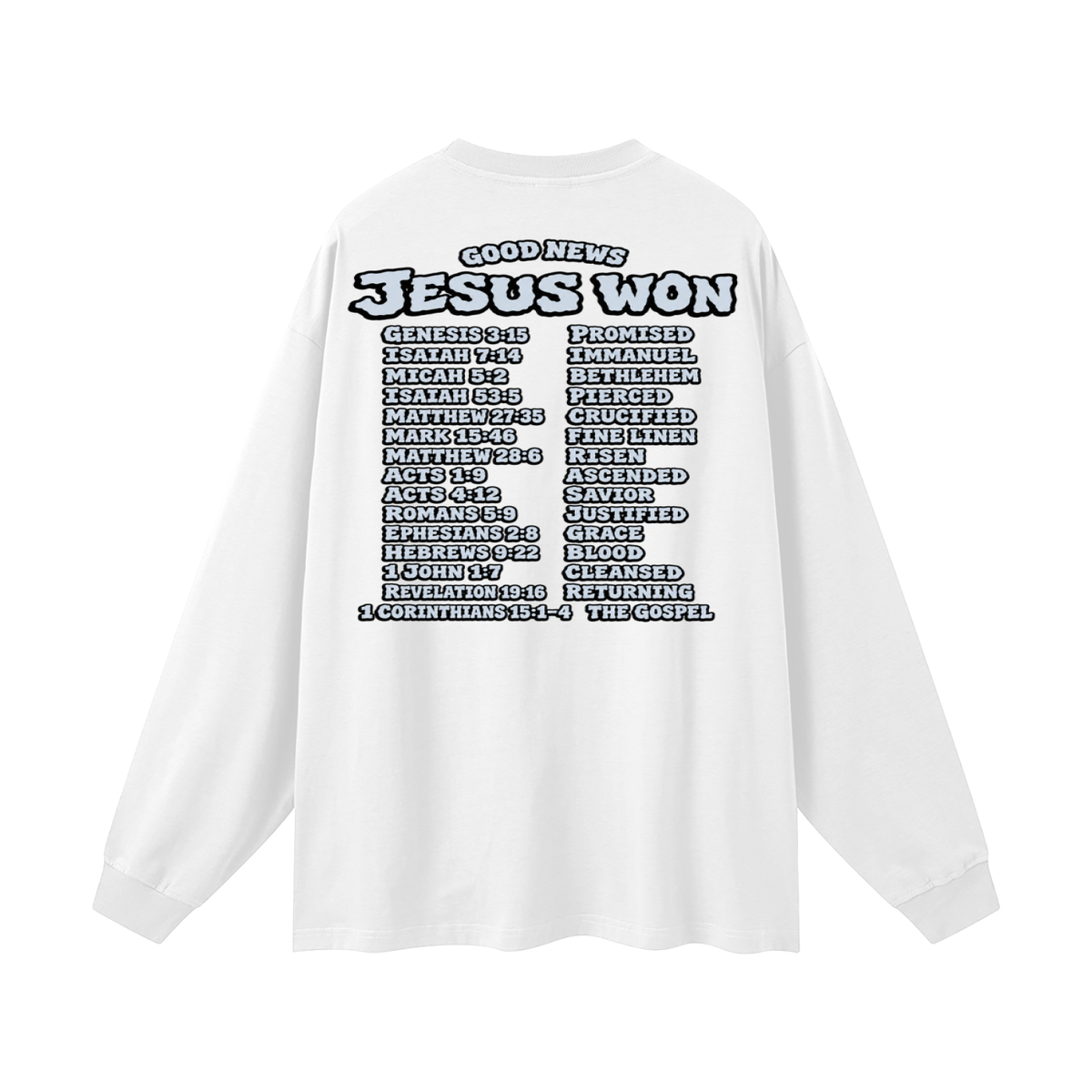 GOOD NEWS JESUS WON Long Sleeve T-Shirt