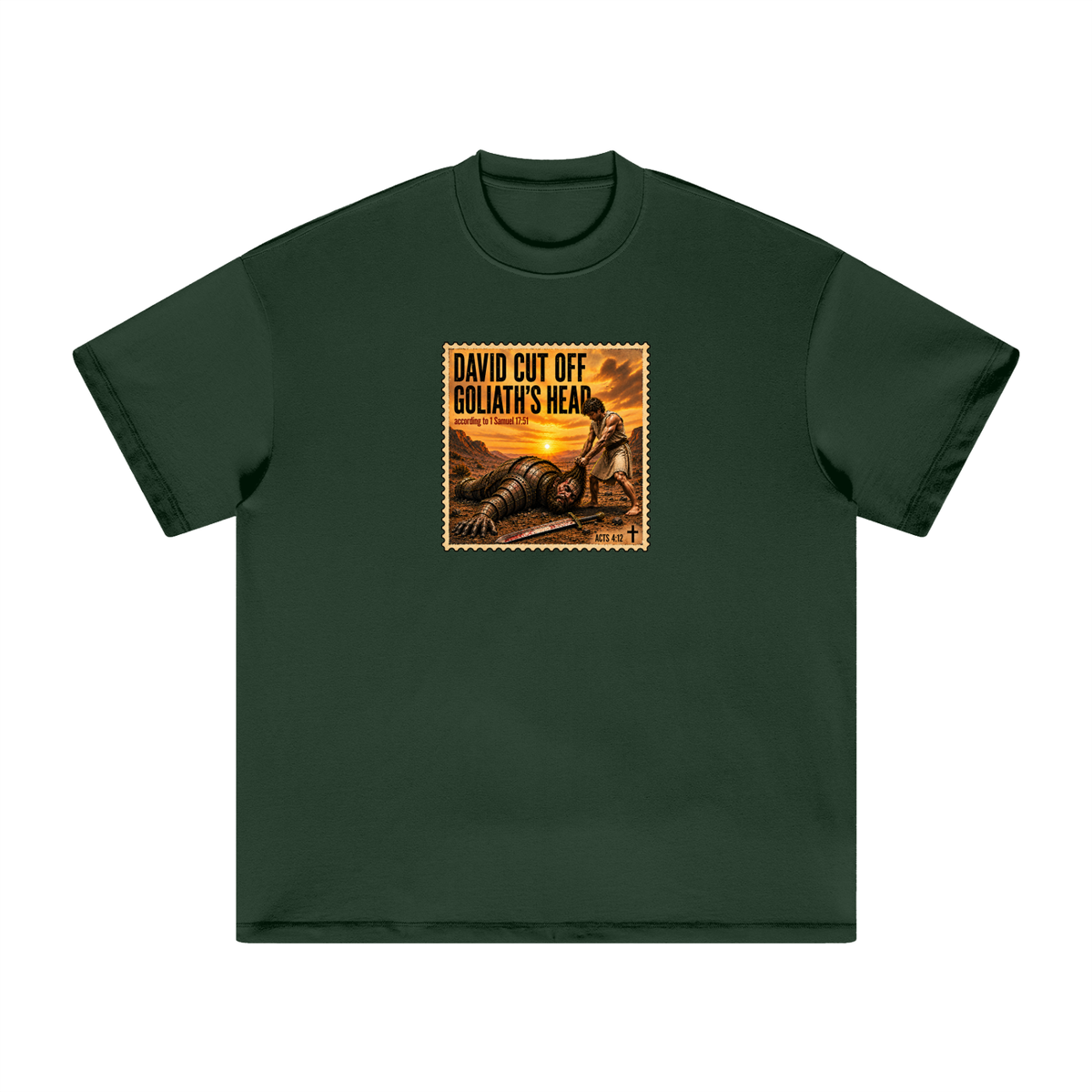 David cut off Goliath's head according to 1 Samuel 17:51 T-Shirt