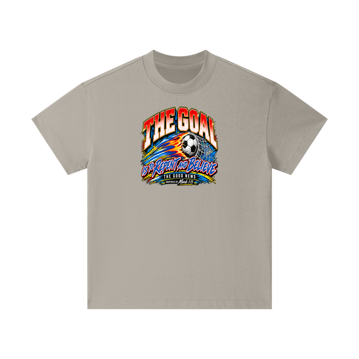 THE GOAL IS TO REPENT AND BELIEVE THE GOOD NEWS INSPIRED BY MARK 1:15 Kids T-Shirt
