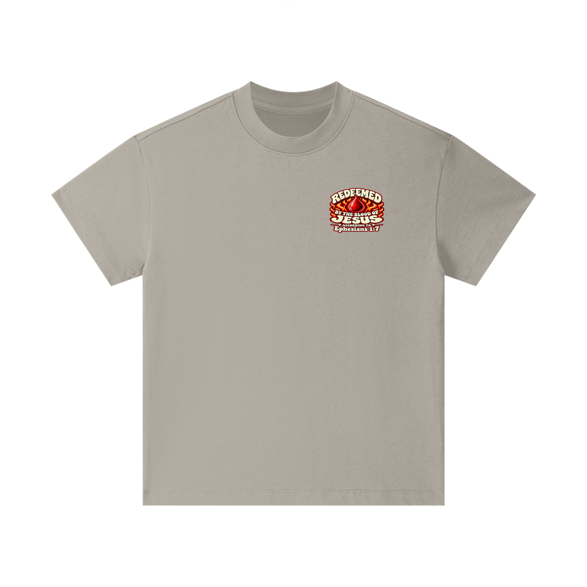 REDEEMED BY THE BLOOD OF JESUS ACCORDING TO EPHESIANS 1:7 IF YOU DON'T REPENT YOU'LL BURN FOREVER ACCORDING TO MARK 9:43-48 Kids T-Shirt