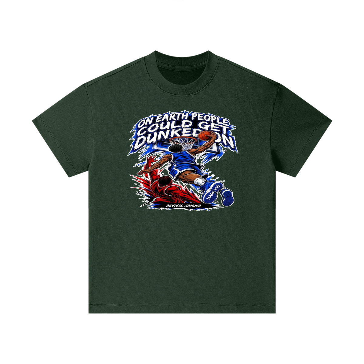 ON EARTH PEOPLE COULD GET DUNKED ON ( MARK 1:15 IS ON HIS SHOES ) Kids T-Shirt