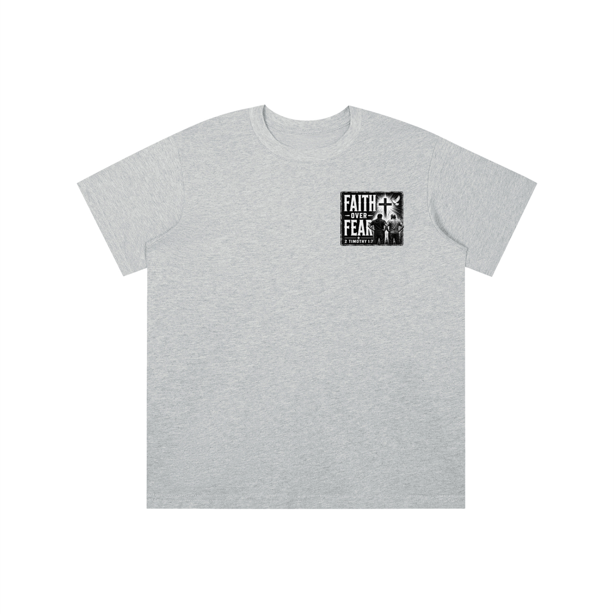FAITH OVER FEAR + 2 TIMOTHY 1:7 youth T-shirt