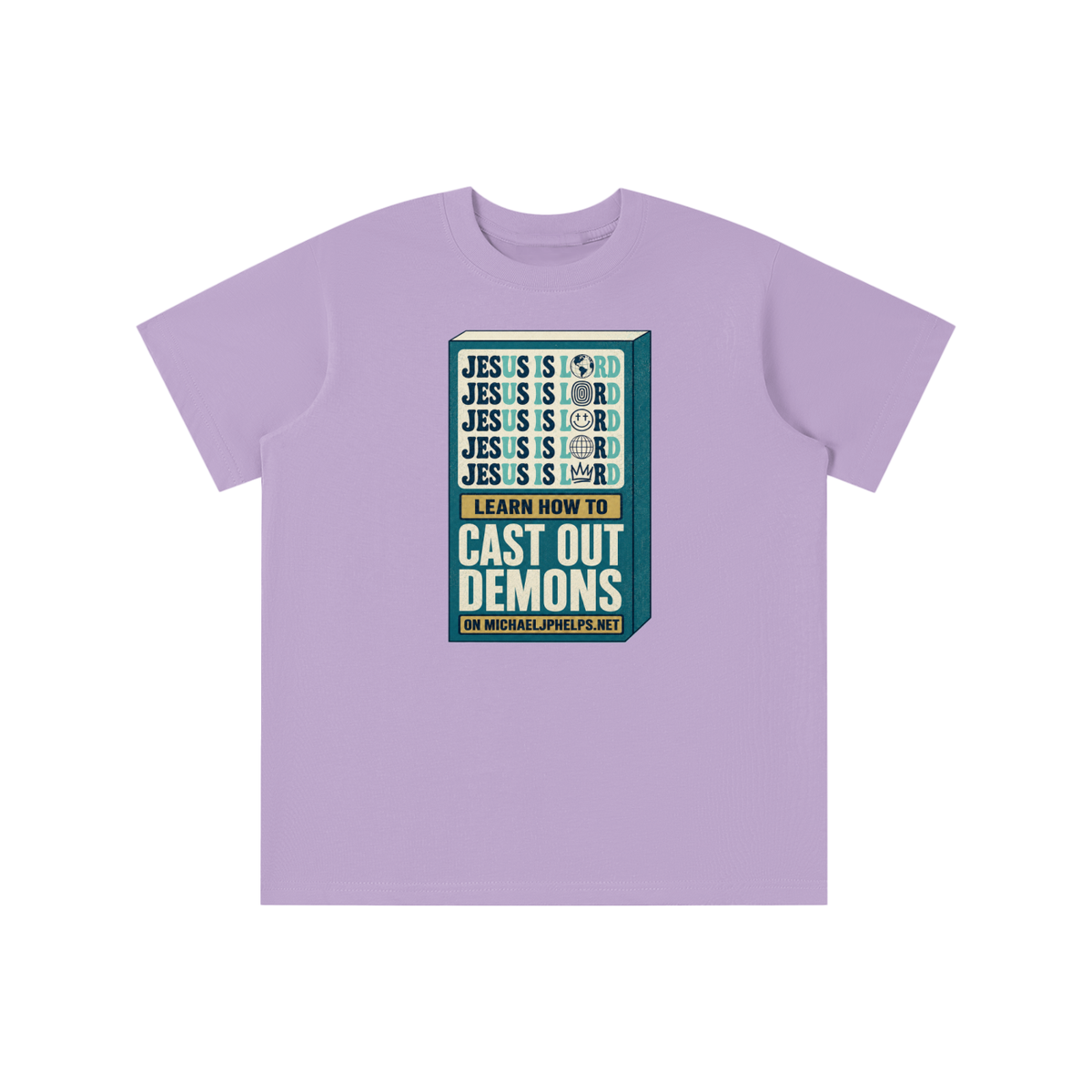 Jesus is Lord 5x Learn how to cast out demons on MICHAELJPHELPS.NET youth T-shirt