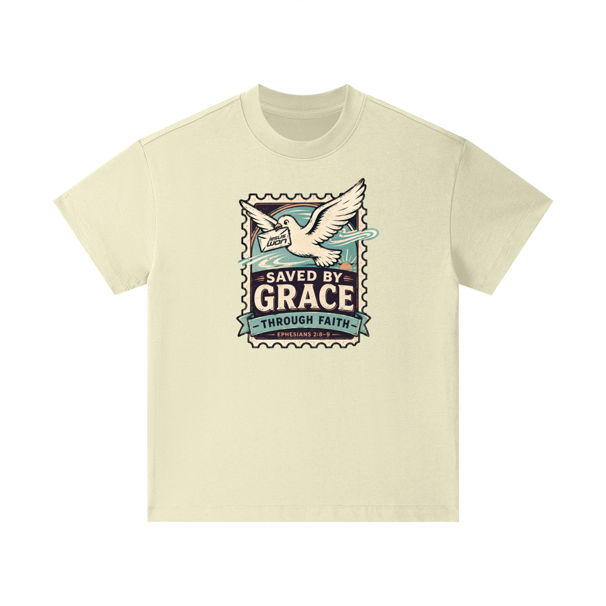 SAVED BY GRACE -THROUGH FAITH- - EPHESIANS 2:8-9 - Kids T-Shirt