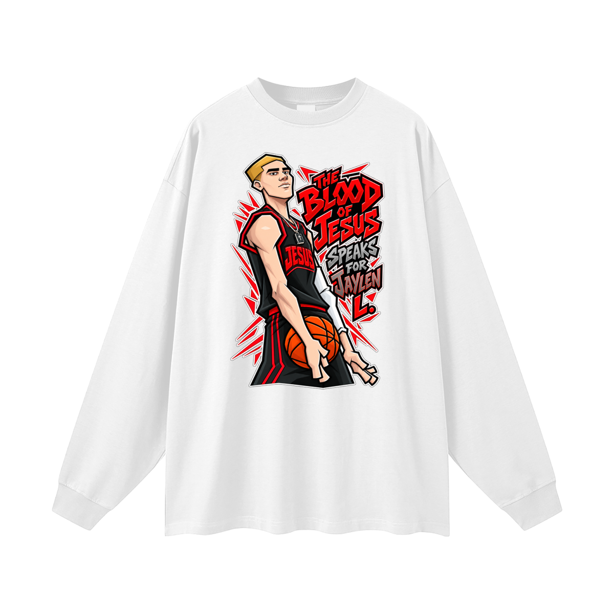 THE BLOOD OF JESUS SPEAKS FOR JAYLEN L. Long Sleeve T-Shirt